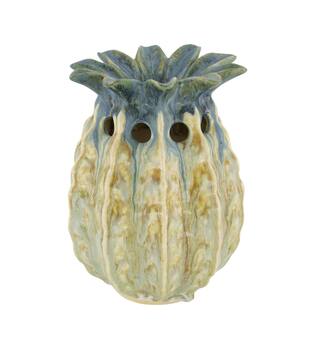Vase pineapple ceramic 19x19x25cm - Blue