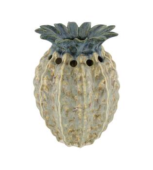 Vase pineapple ceramic 24x24x34cm - Blue