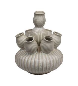 Vase ceramic 28x28x35cm - Cream