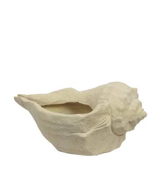 Planter seashell magnesium 57x35x27.5cm - Brown