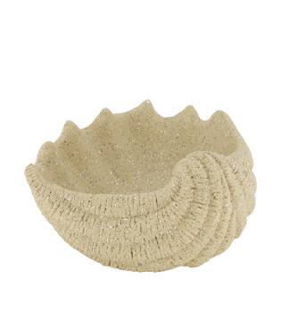 Planter seashell polyresin 27x23.5x12.5cm - Brown
