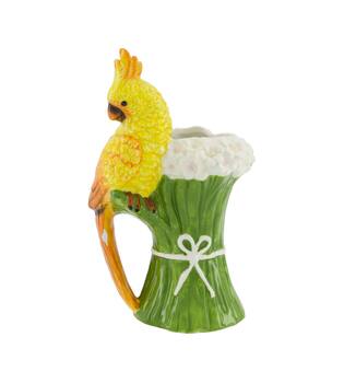 Vase parrot ceramic 13.6x9.8x22.1cm - Multi