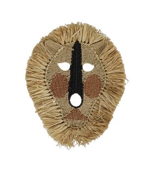 Wall art lion seagrass 49x57x5.5cm