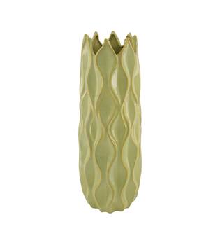 Vase ceramic 15x15x40.5cm - Green