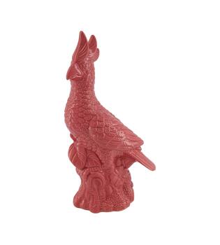 Statue bird ceramic 23x13x45cm - Pink