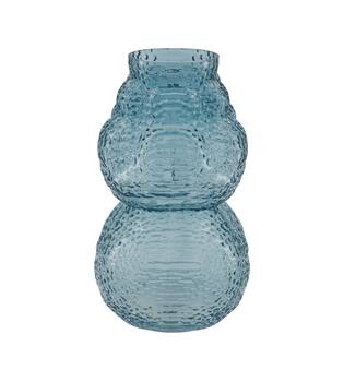Vase glass 16.5x16.5x27.5cm - Blue