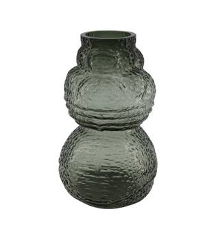 Vase glass 16.5x16.5x27.5cm - Grey