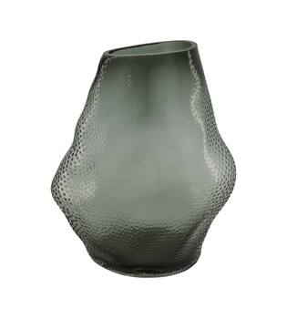 Vase glass 25x25x30cm - Grey