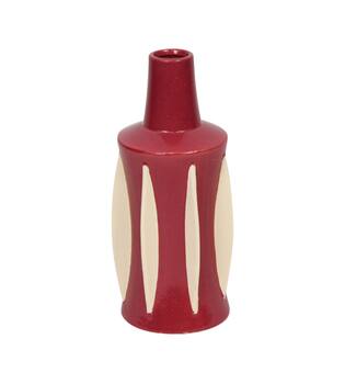 Vase ceramic 14x14x33cm - Red