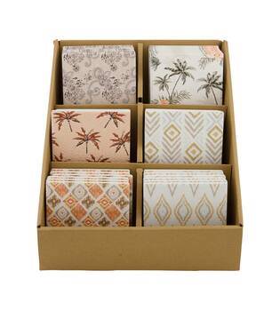 Coaster square ceramic 10x10x0.7cm - Multi