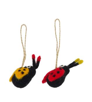 Hanger ladybugs wool 7x4x3cm C/2