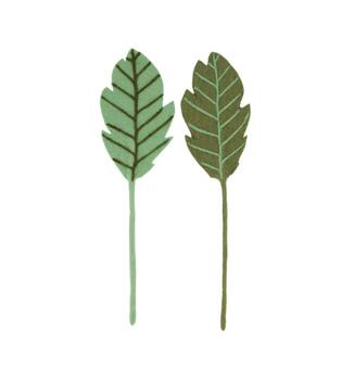 Leaf wool 10x1x35cm C/2