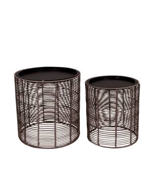 Table pp wire nature 48x48x50cm S/2