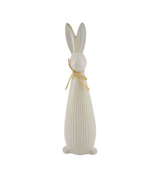 Figurine rabbit porcelain 8x7.5x28.2cm - Grey
