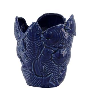 Planter fish porcelain 19x18.5x22.2cm