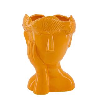 Vase fish porcelain 16x15.8x23.3cm - Orange