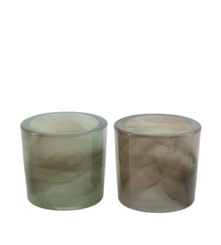 Tealight holder glass 6.5x6.5x6cm A/2