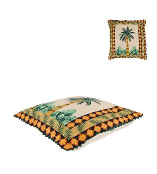 Cushion palm tree cotton 45x45x9cm - Multi