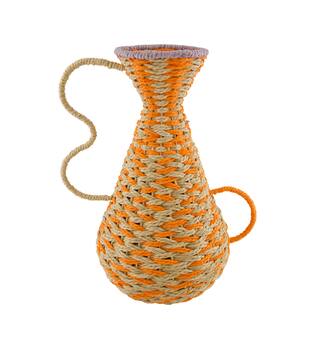 Vase paper rope 34x26x47cm - Orange