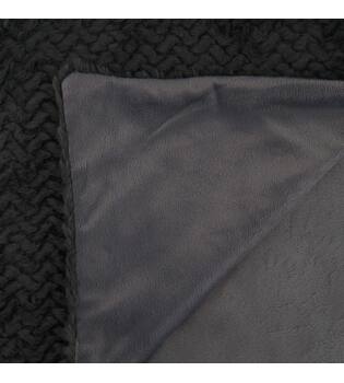 Plaid faux fur polyester 170x130x2cm - Blue