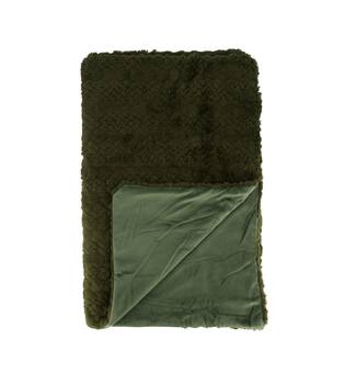 Plaid honeycomb polyester 170x130x2cm - Green