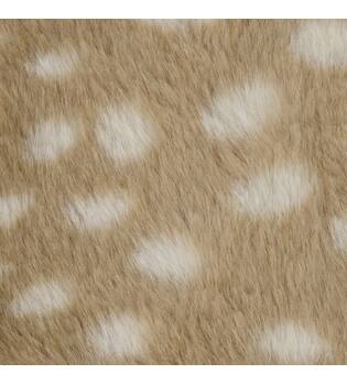 Cushion deer fur polyester 45x45x12cm - Brown