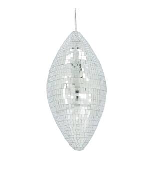 Hanger oval disco foam with hanger 17.5x17.5x38cm - Silver