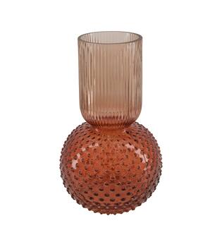 Vase glass 15x15x25cm - Pink