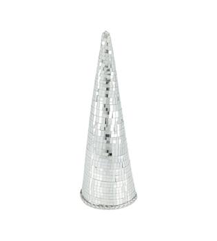 Tree disco foam 9x9x28cm - Silver