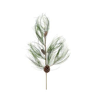 Branch pine needle with pine cones artificial 117x30x5cm - Green