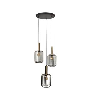 Ceiling light round metal 40x18x130cm - Bronze