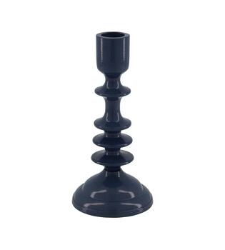 Dinnercandle holder aluminium 8.5x8.5x17.5cm