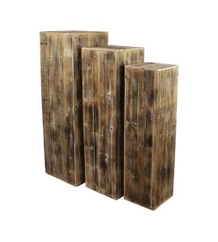 Pillar pine wood 38x38x118cm  - Brown