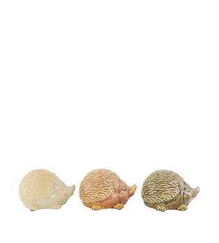 Statue hedgehog ceramic 17x12x11.5cm- Multi