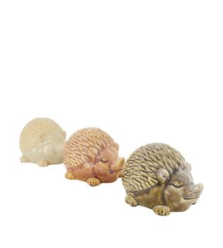 Statue hedgehog ceramic 17x12x11.5cm- Multi