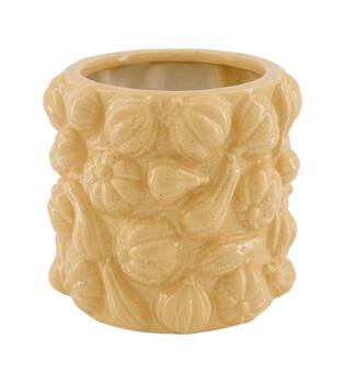 Planter round pumpkin ceramic 18x18x17cm
