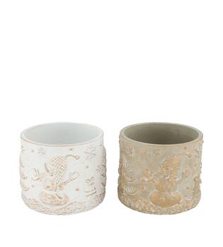 Planter round cement 12x12x10cm C/2