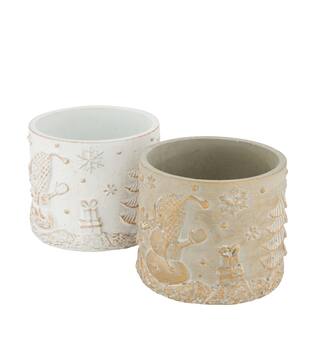 Planter round cement 12x12x10cm C/2