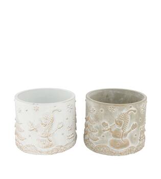 Planter round cement 14x14x11.5cm C/2
