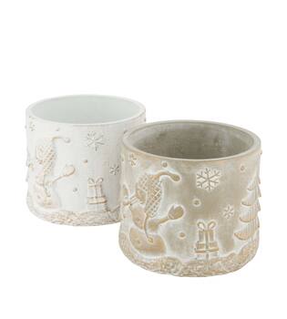 Planter round cement 14x14x11.5cm C/2