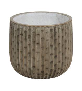 Planter round cement 37x37x36cm  - Gold