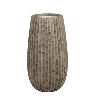 Planter round cement 38x38x70cm S/2