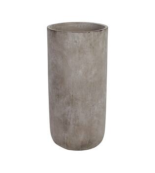 Planter round cement 38x38x73cm  - Grey