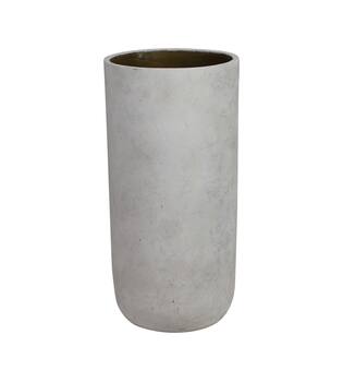 Planter round cement 38x38x73cm  - Grey