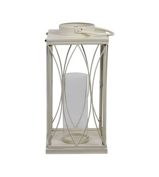 Lantern square metal 22x22x46.5cm S/2