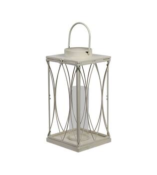 Lantern square metal 22x22x46.5cm S/2