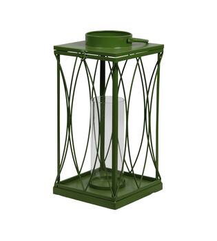 Lantern square metal 22x22x46.5cm S/2