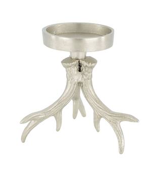 Pillar candle holder aluminium 15x14x14.5cm