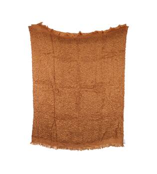 Plaid rectangular boucle polyester 125x150x2cm - Orange