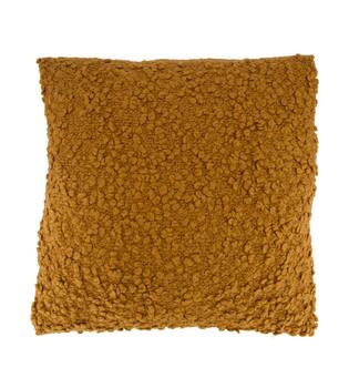 Cushion square boucle polyester 45x45x8cm - Orange